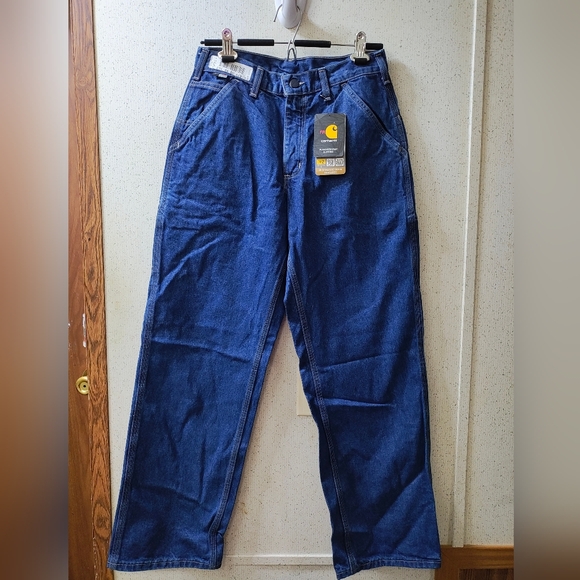 Carhartt FR Signature Denim Dungaree Flame Resistant Jeans 30x32 NFPA 70E 2112 - Picture 1 of 9